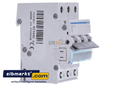 View on the left Hager MBS340 Miniature circuit breaker 3-p B40A 

