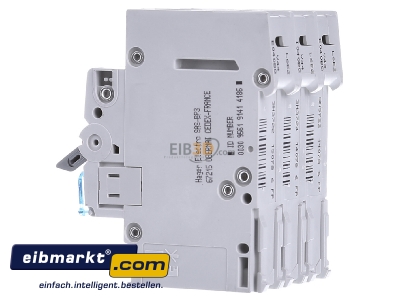 View on the right Hager MBS340 Miniature circuit breaker 3-p B40A 
