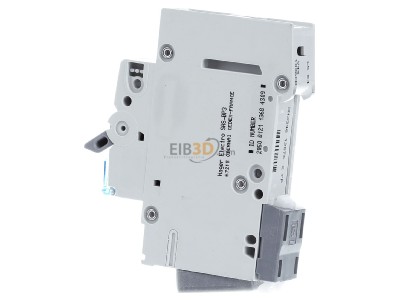 View on the right Hager MCN106 Miniature circuit breaker 1-p C6A 
