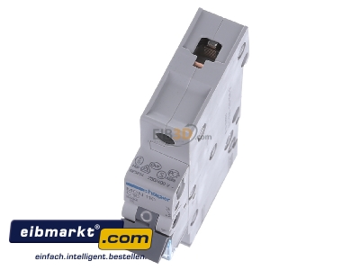 View up front Hager MCN110 Miniature circuit breaker 1-p C10A
