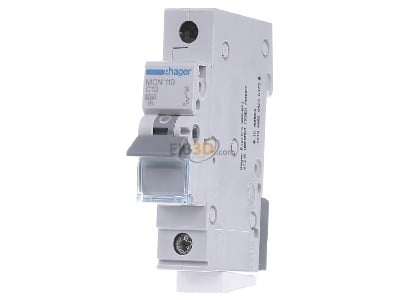 Front view Hager MCN113 Miniature circuit breaker 1-p C13A 
