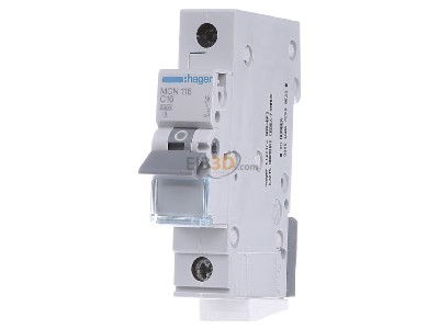Front view Hager MCN116 Miniature circuit breaker 1-p C16A 
