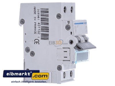 View on the left Hager MCN225 Miniature circuit breaker 2-p C25A 
