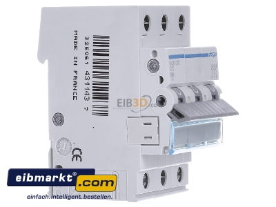 View on the left Hager MCN310 Miniature circuit breaker 3-p C10A - 

