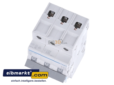 View up front Hager MCN310 Miniature circuit breaker 3-p C10A - 
