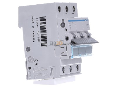 View on the left Hager MCN316 Miniature circuit breaker 3-p C16A 
