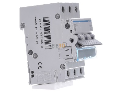 View on the left Hager MCN320 Miniature circuit breaker 3-p C20A 

