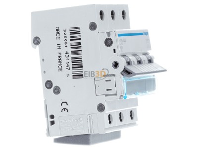 View on the left Hager MCN325 Miniature circuit breaker 3-p C25A 
