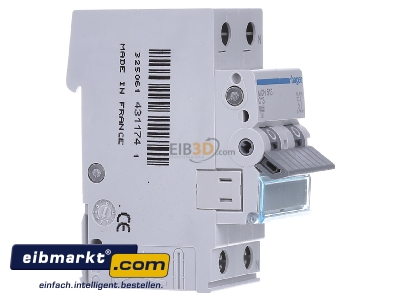 View on the left Hager MCN513 Miniature circuit breaker 1-p C13A - 
