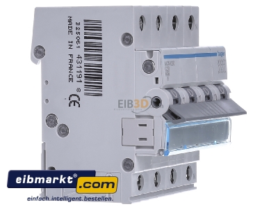 View on the left Hager MCN620 Miniature circuit breaker 3-p C20A - 
