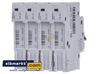 Back view Hager MCN620 Miniature circuit breaker 3-p C20A - 
