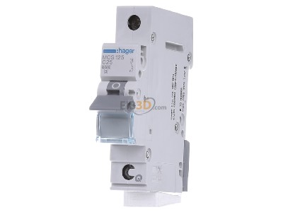 Front view Hager MCS125 Miniature circuit breaker 1-p C25A 
