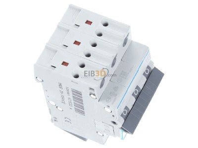 Ansicht oben links Hager MCS313 Leitungsschutzschalter 3p. C-13A 6kA 3M QC 