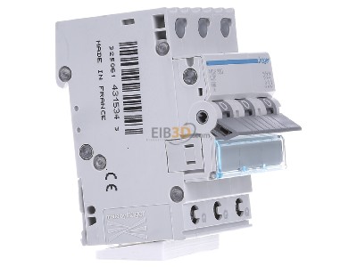 View on the left Hager MCS320 Miniature circuit breaker 3-p C20A 
