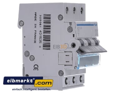 View on the left Hager MCS325 Miniature circuit breaker 3-p C25A
