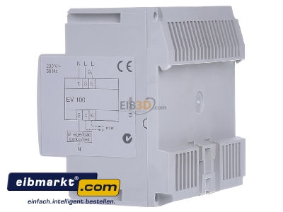 View on the right Hager EV100 Dimmer modular distributor 20...1000VA - 
