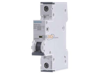 Front view Siemens Indus.Sector 5SY6110-6 Miniature circuit breaker 1-p B10A 
