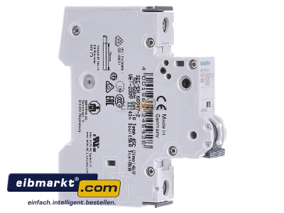 Ansicht links Siemens Indus.Sector 5SY61326 LS-Schalter B32A,1pol,T=70,6kA 5SY6132-6