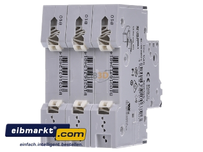 Back view Siemens Indus.Sector 5SY6310-6 Miniature circuit breaker 3-p B10A

