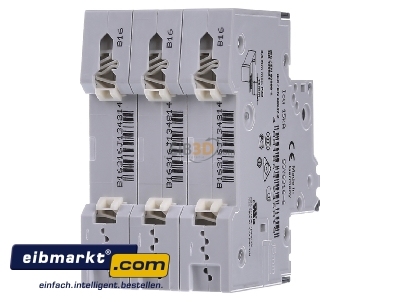 Back view Siemens Indus.Sector 5SY6316-6 Miniature circuit breaker 3-p B16A
