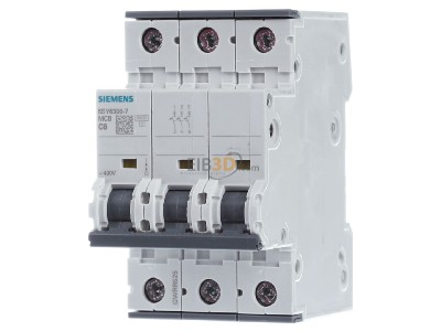 Front view Siemens 5SY6306-7 Miniature circuit breaker 3-p C6A 

