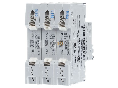 Ansicht hinten Siemens 5SY6306-7 LS-Schalter C6A,3pol,T=70,6kA 