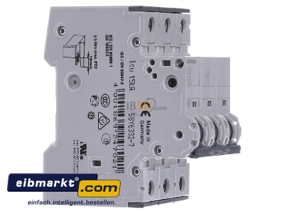 View on the left Siemens Indus.Sector 5SY6332-7 Miniature circuit breaker 3-p C32A
