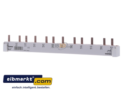 Frontansicht Siemens Indus.Sector 5ST3738 Stiftsammelschiene 3-phasig, 214mm 