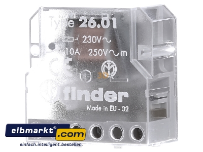 Front view Finder 26.01.8.230.0000 Latching relay 230V AC - 

