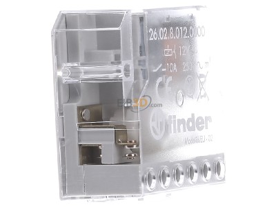 View on the left Finder 26.02.8.012.0000 Latching relay 12V AC 
