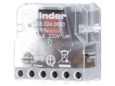 Front view Finder 26.03.8.024.0000 Latching relay 24V AC 
