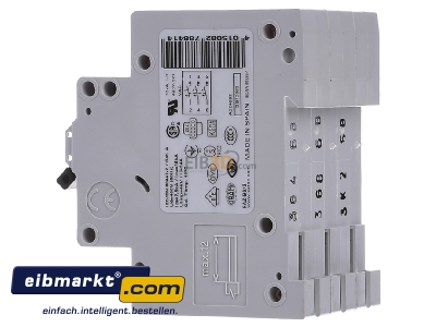 View on the right Eaton (Moeller) FAZ-B6/3 Miniature circuit breaker 3-p B6A
