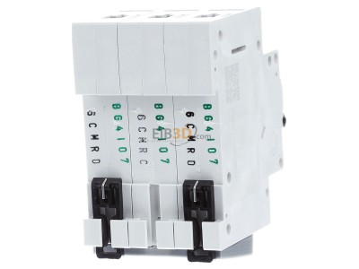 Back view Eaton FAZ-C6/3 Miniature circuit breaker 3-p C6A 
