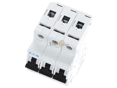 View up front Eaton FAZ-C6/3 Miniature circuit breaker 3-p C6A 
