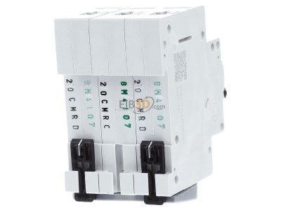 Back view Eaton FAZ-C20/3 Miniature circuit breaker 3-p C20A 
