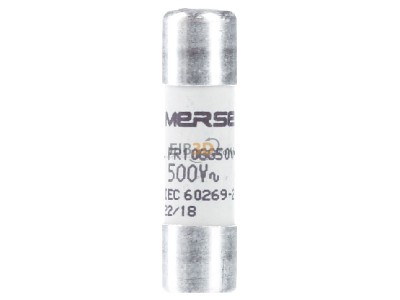 Front view Mersen FR10GG50V10 Cylindrical fuse 10x38 mm 10A 
