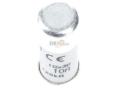 Top rear view Mersen FR10GG50V10 Cylindrical fuse 10x38 mm 10A 
