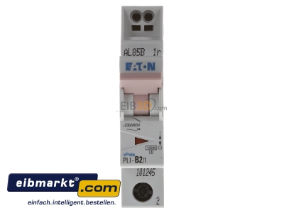 Front view Miniature circuit breaker 1-p B2A PLI-B2/1 Eaton (Installation) PLI-B2/1
