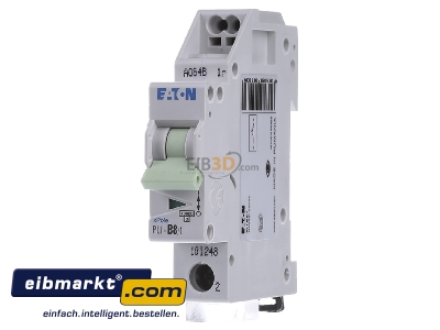 Front view Eaton (Installation) PLI-B8/1 Miniature circuit breaker 1-p B8A - 
