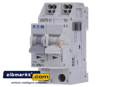 Front view Eaton (Installation) PLI-B16/1N Miniature circuit breaker 1-p B16A
