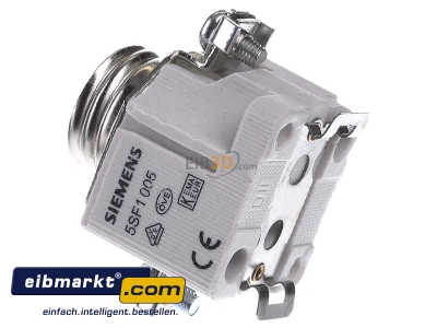 View on the right Siemens Indus.Sector 5SF1005 Diazed fuse base 1xDII 25A
