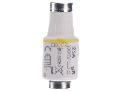 Front view Siemens 5SD440 D-system fuse link DII 25A 
