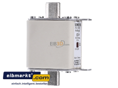 Ansicht links Siemens Indus.Sector 3NA7824-7 NH-Sicherungseinsatz G00 80A 500AC/250DCV 