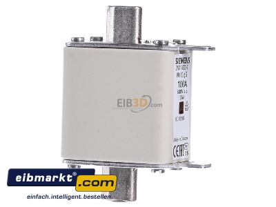 Ansicht links Siemens Indus.Sector 3NA7830-7 NH-Sicherungseinsatz G00 100A 500AC/250DC 