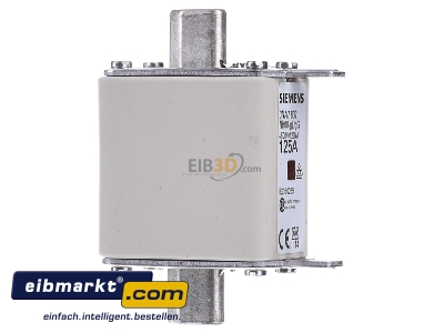 Ansicht links Siemens Indus.Sector 3NA7832 NH-Sicherungseinsatz G00 125A 500AC/250DC 