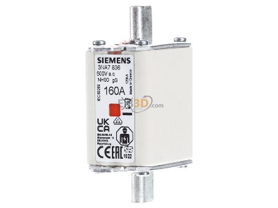 Frontansicht Siemens 3NA7836 NH-Sicherungseinsatz G00 160A 500AC/250DC 