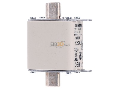 View on the left Siemens 3NE1022-0 Low Voltage HRC fuse NH00 125A 
