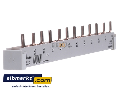 Ansicht links Siemens Indus.Sector 5ST3708 Stiftsammelschiene 3-phasig, 214mm 