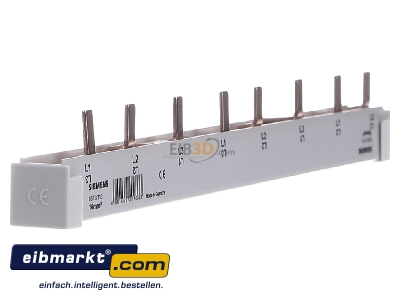 Ansicht links Siemens Indus.Sector 5ST3713 Stiftsammelschiene 3x1-phasig+HS,214mm 