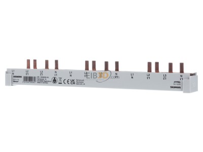 Front view Siemens 5ST3715 Phase busbar 4-p 16mm 214mm 
